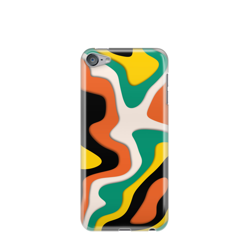 iPod Touch 7G Gummi Hülle Abstrakte Wellen 5 - Versch. Farben
