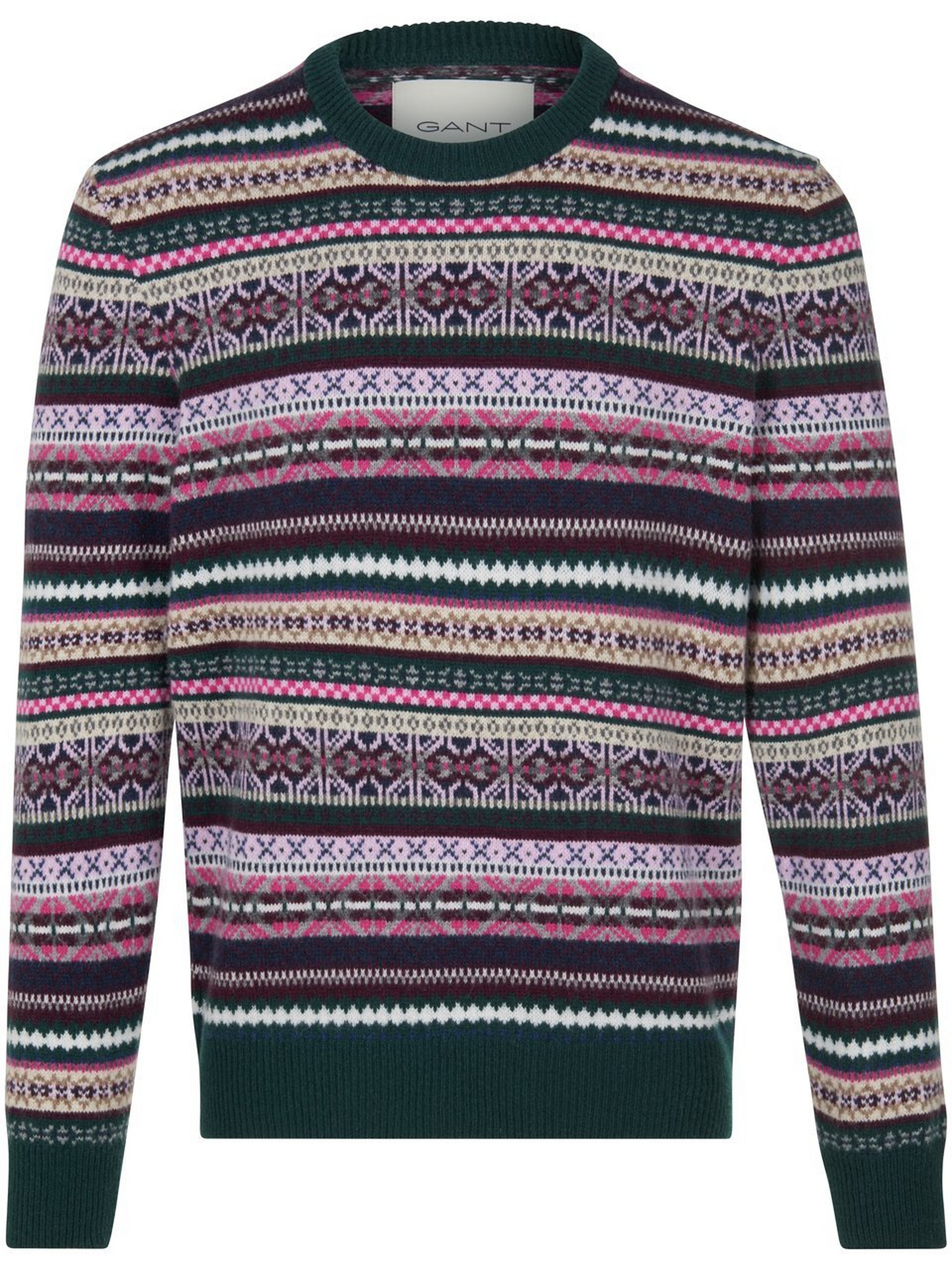 Rundhals-Pullover MULTI COLOUR FAIR ISLE C-NECK