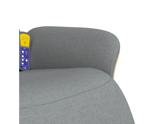 VIDAXL - Fauteuil Relaxation Fauteuil inclinable de massage et repose-pieds gris clair ti...