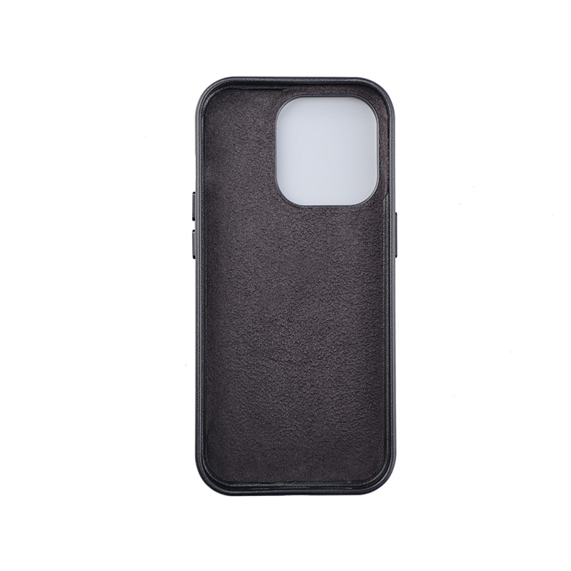 iPhone 14 Pro Max MagSafe Leder Case Schutzhülle - Schwarz