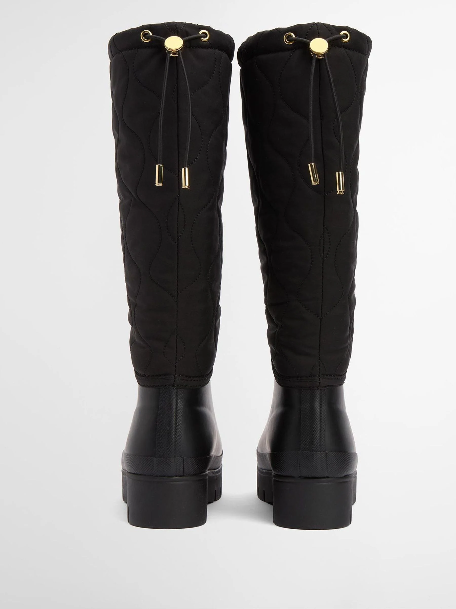 Zwart - Barbour® Marnie Quilted Tall Wellington Boots