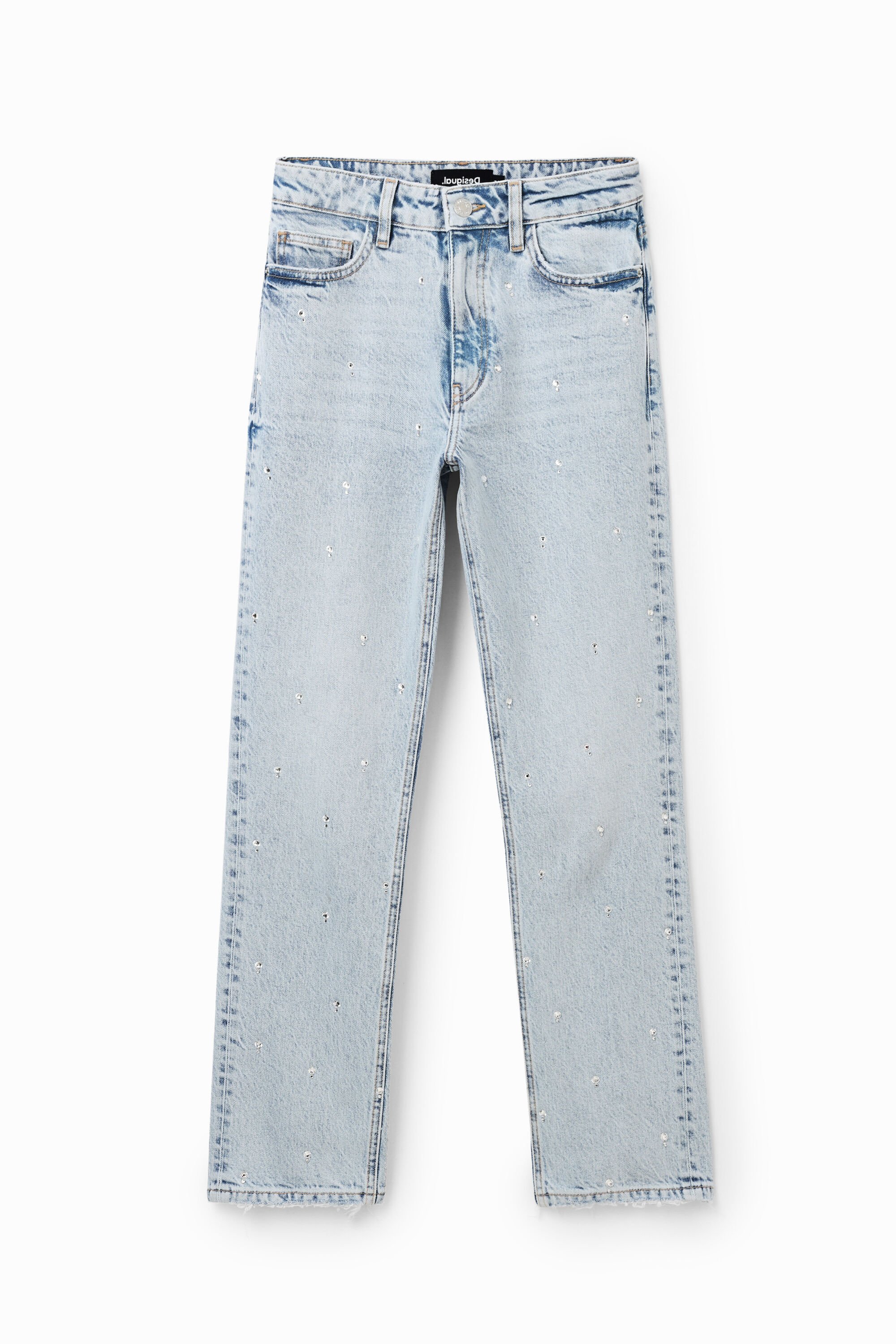 Jean droit strass