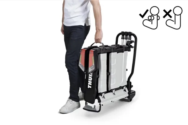 Thule EasyFold XT F, Cykelholder, Tilkoblingsanordning til bag på bilen, Aluminium, Aluminium