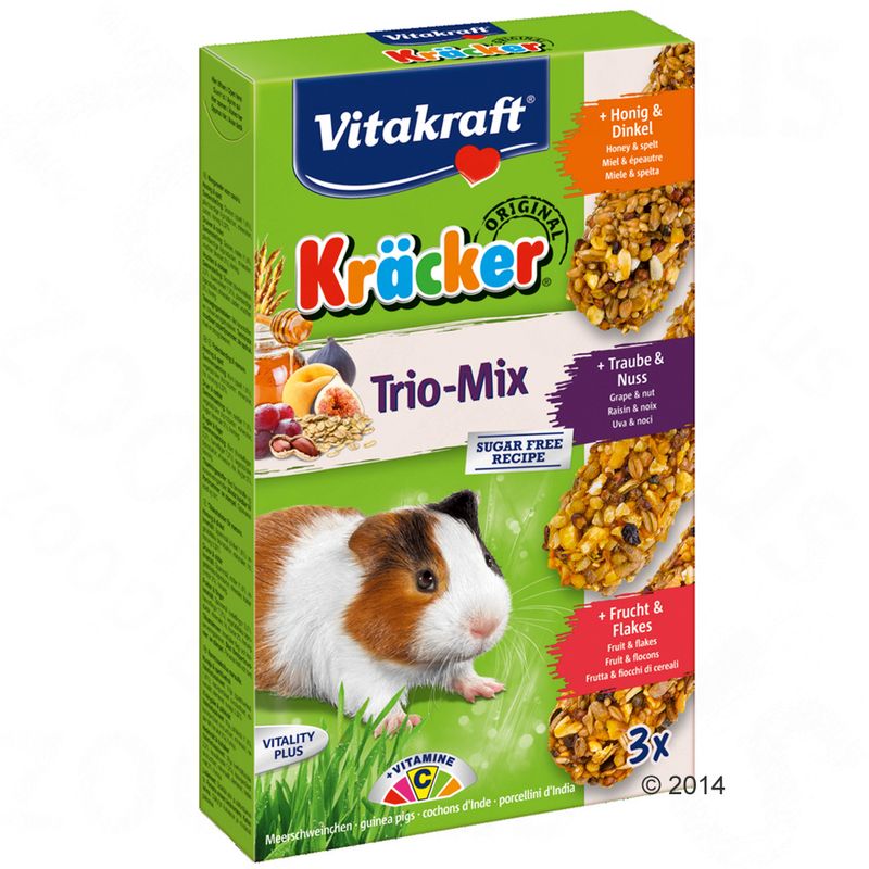 Krackers Vitakraft Trio-Mix, cochon d'Inde à prix discount sur bitiba.fr