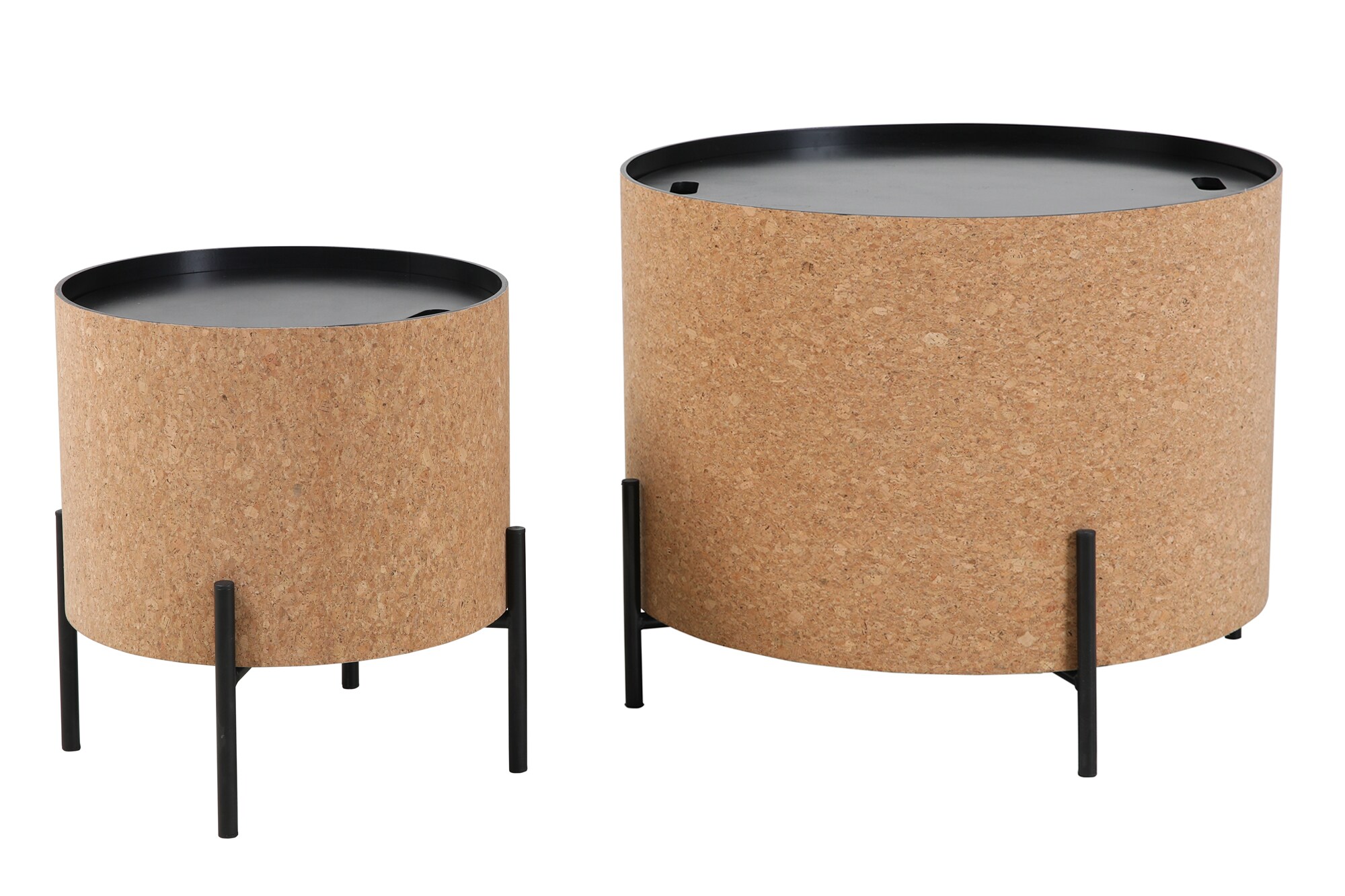 2er Set Beistelltisch Cork Couchtisch Wohnzimmertisch Sofatisch Kaffeetisch