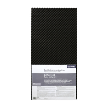 Gamma geluidabsorberende plaat zelfklevend 100x50cm 30mm 2st