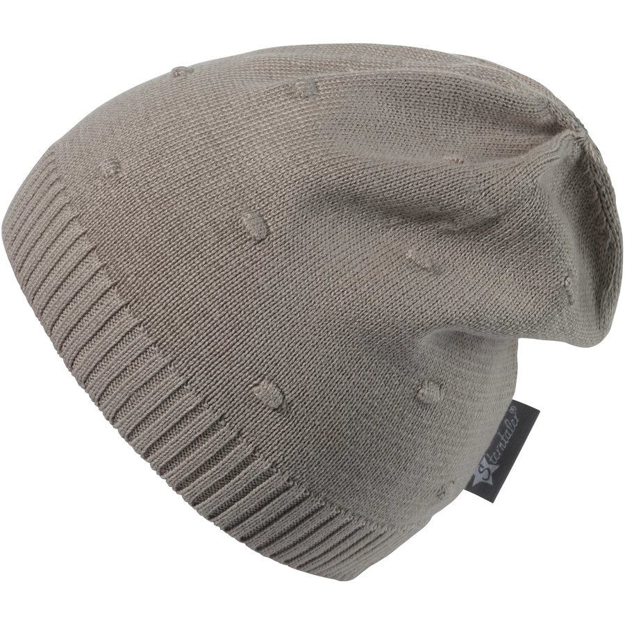 Sterntaler GOTS Strickmütze Punkte graubeige