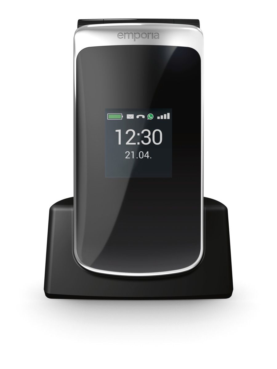 emporia TOUCHsmart.2 Seniorentelefon Klappfunktion schwarz 4G 3,25 Zoll 8 GB 8MP
