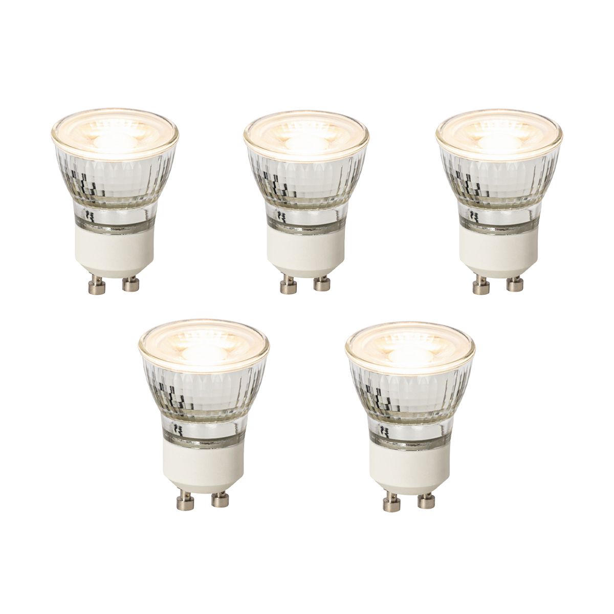 Set van 5 GU10 dimbare LED lampen 35mm 4W 200 lm 2700K