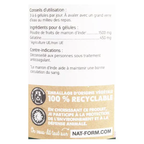 Nat & Form Original Castanha-da-Índia 200 cápsulas