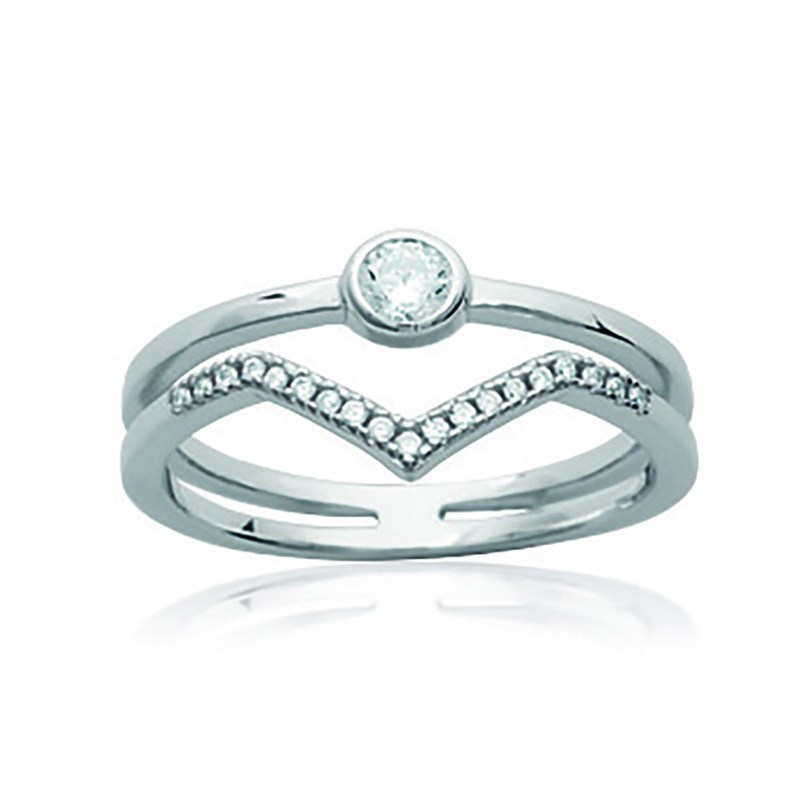 Bague Femme - Argent 925 - Oxyde de zirconium