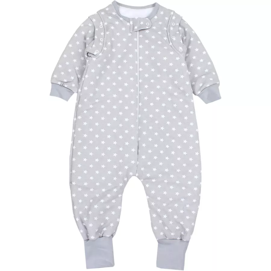 TupTam Baby Schlafsack mit Beinen und Ärmel Winter grauweiß