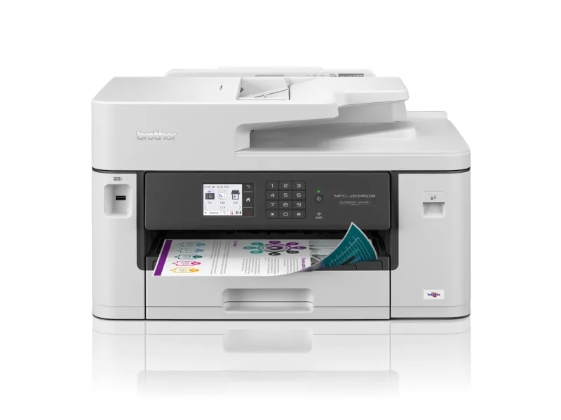 Brother MFC-J5345DW - Multifunktionsprinter - farve - blækprinter - A3/Ledger (medie) - op til 25 spm (kopiering) - op til 28 spm (udskriver) - 250 ark - 14.4 Kbps - USB 2.0, LAN, Wi-Fi(n)