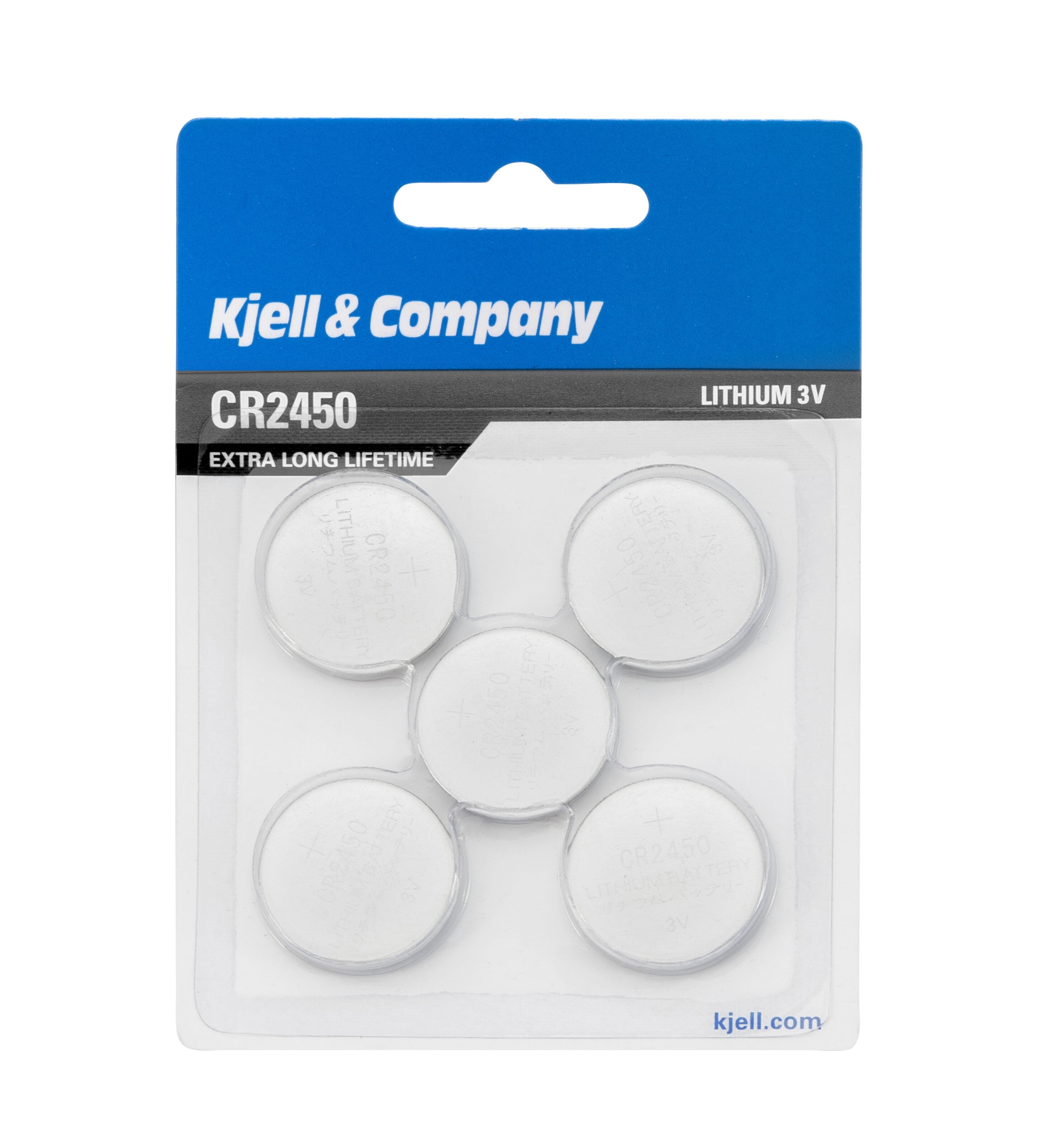Kjell & Company Litiumbatteri CR2450 5-pk.