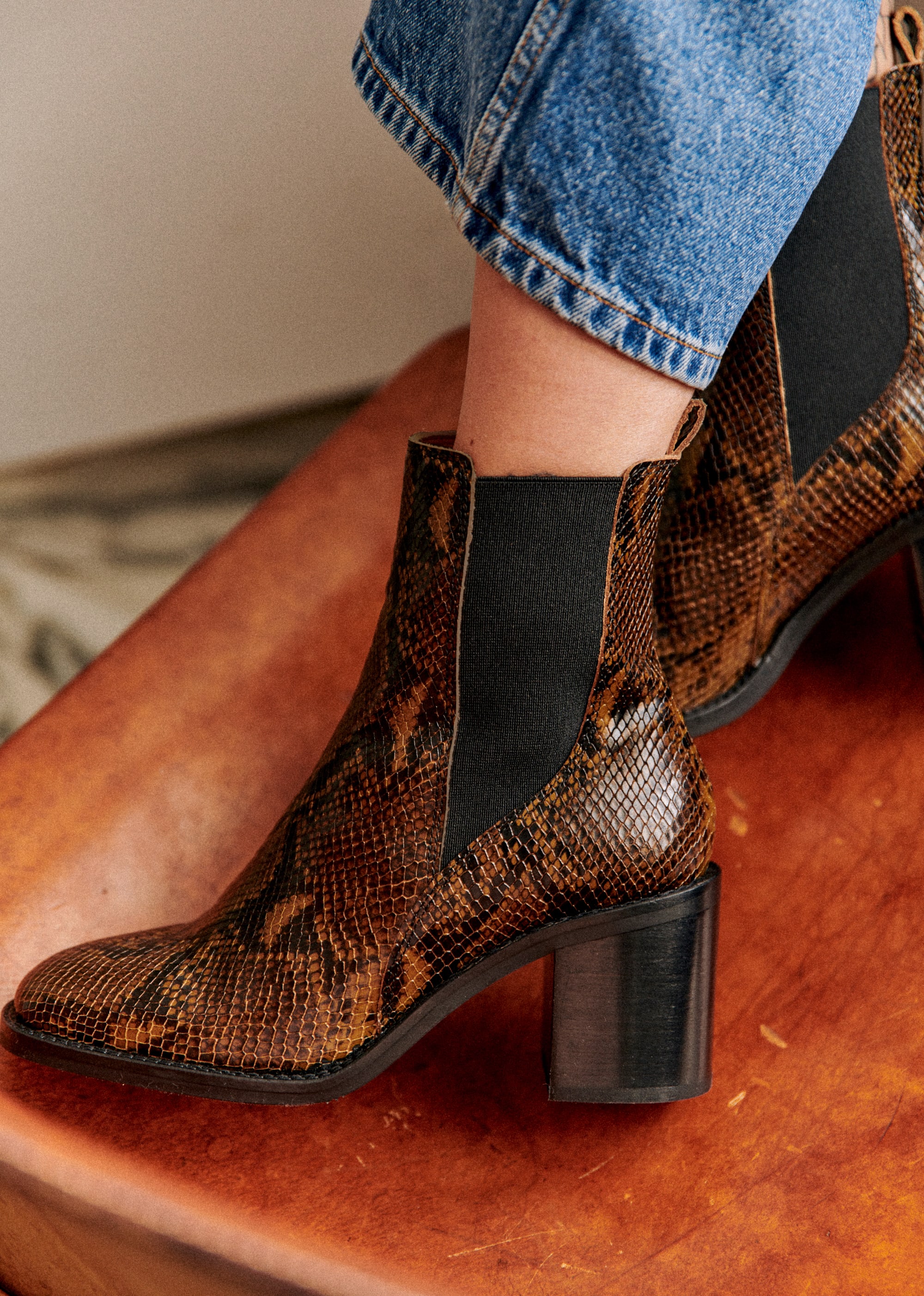 Bottines Pippa - Kaki python - SOULIERS/SOULIERS Mocassins 5906314