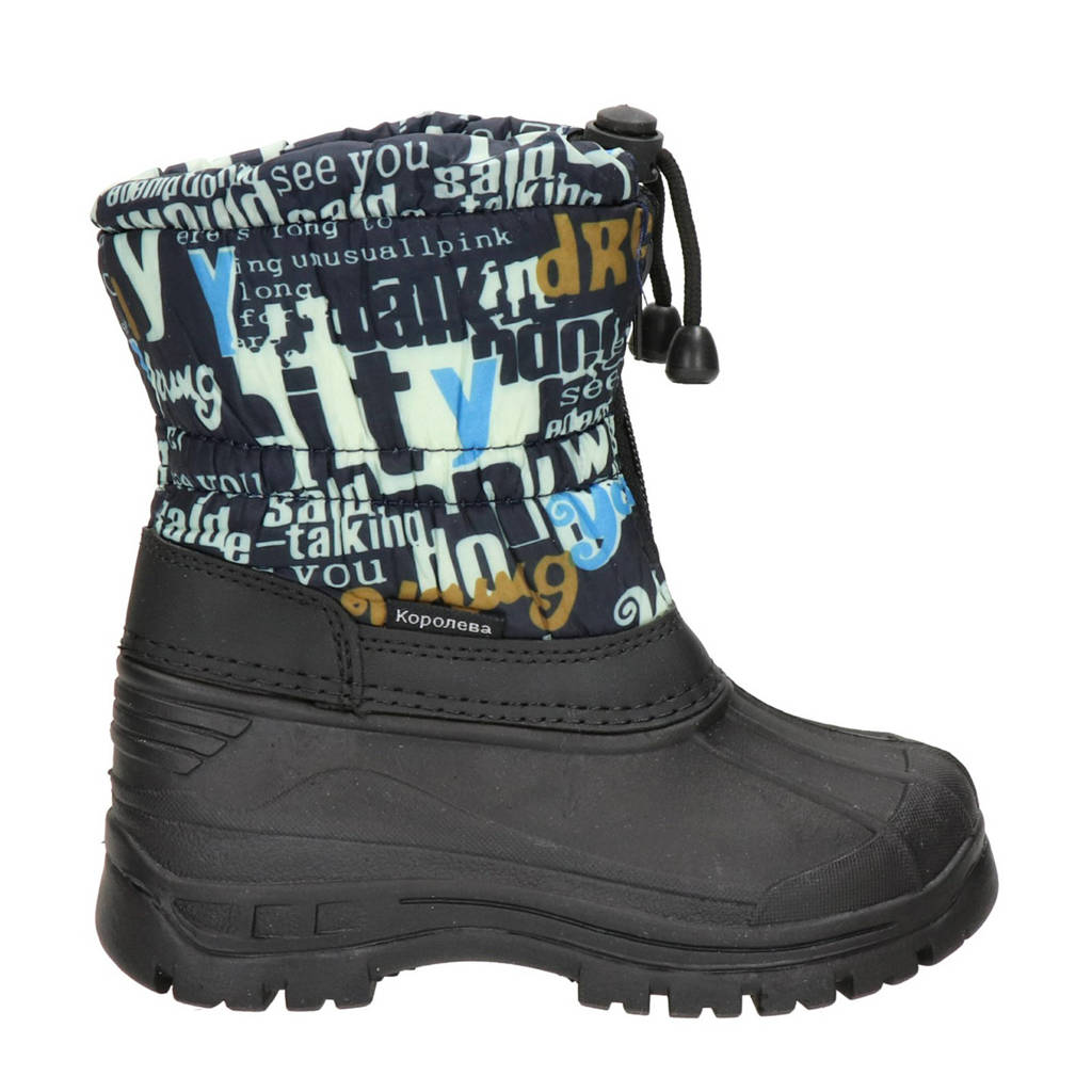 Snow Fun snowboots donkerblauw/multi