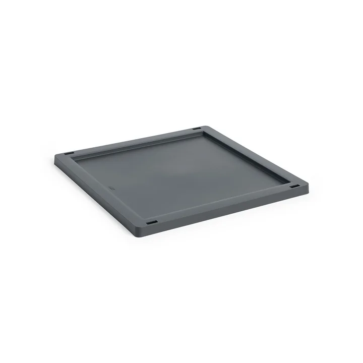HAY - Colour Crate Square/ Cube Deckel M, Kunststoff, charcoal