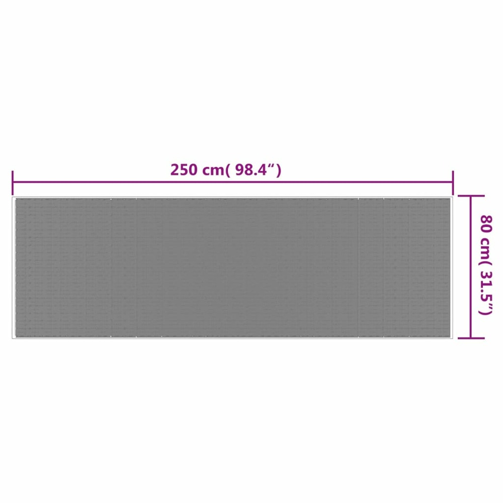 Tapis d'extérieur aqua et blanc 80x250 cm design réversible