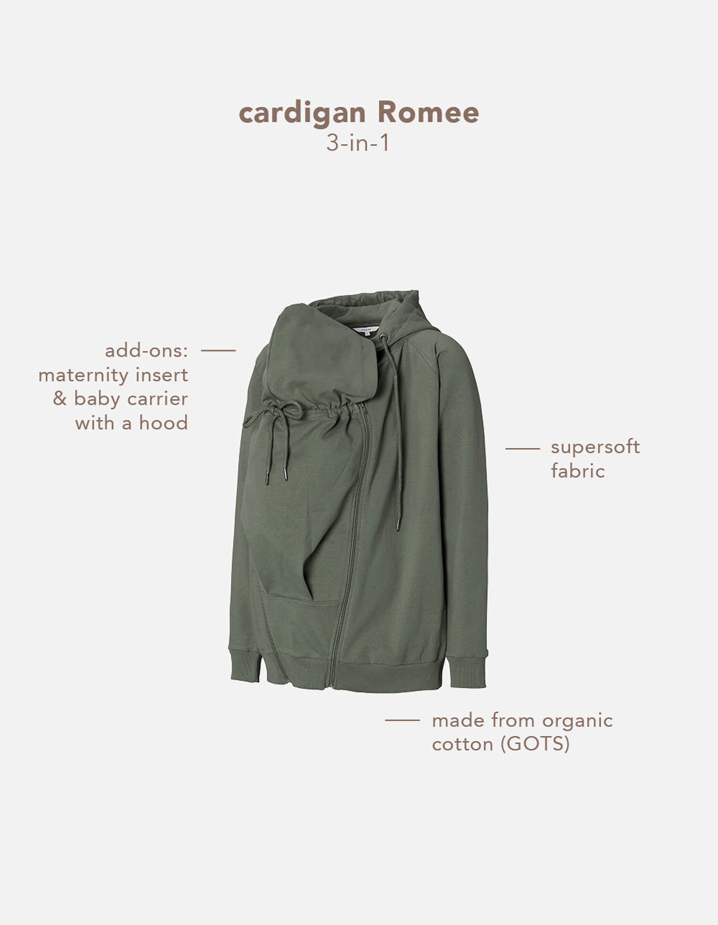 Noppies Strickjacke Romee Olive