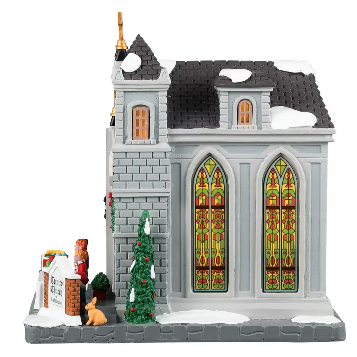 Village de Noël Lemax à piles lumineux Eglise de la trinité de Caddington