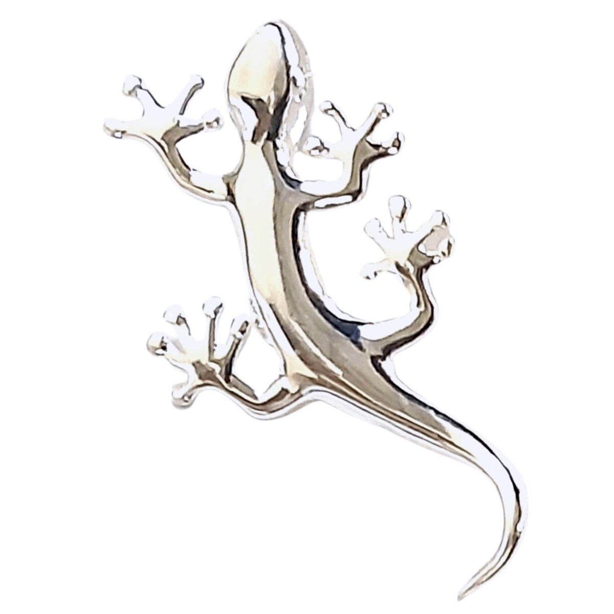 Pendentif Salamandre lézard gecko en argent 925°/00 + chaîne S2