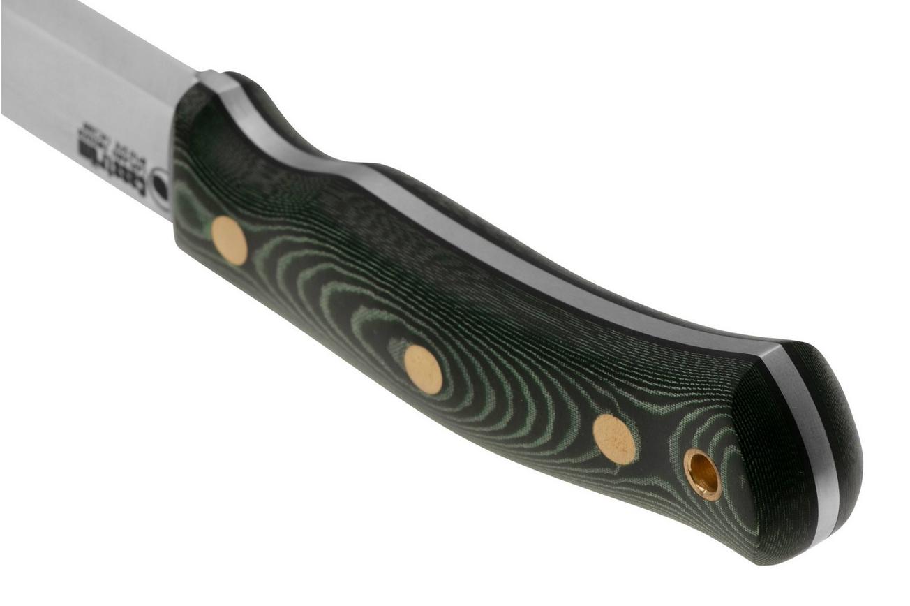 Casström No. 10 Swedish Forest Knife Scandi 14107, 14C28N Green Micarta Kydex, bushcraftmes