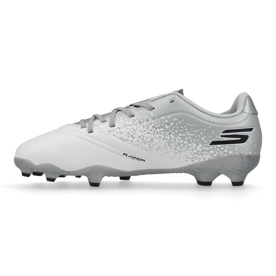 Skechers Razor 1.5 FG Electrum - Blanc/Argenté Enfant