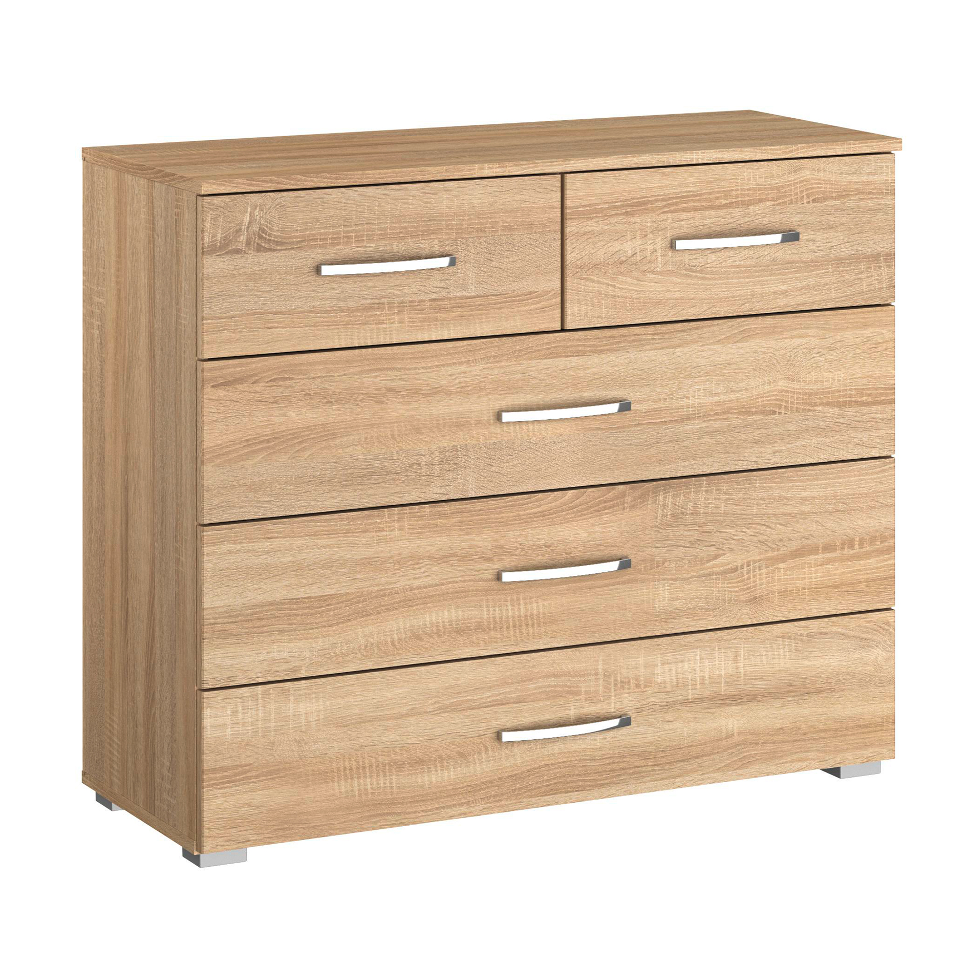 Kommode - Sonoma Eiche - 5 Schubkästen - 93 cm
