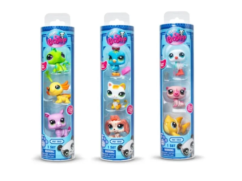 LITTLEST PET SHOP PET TRIO IN TUBE ASS - assorted