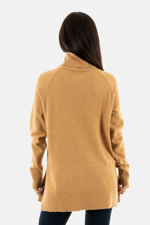 gilets cardigans lola casademunt jersey cuello alto camel