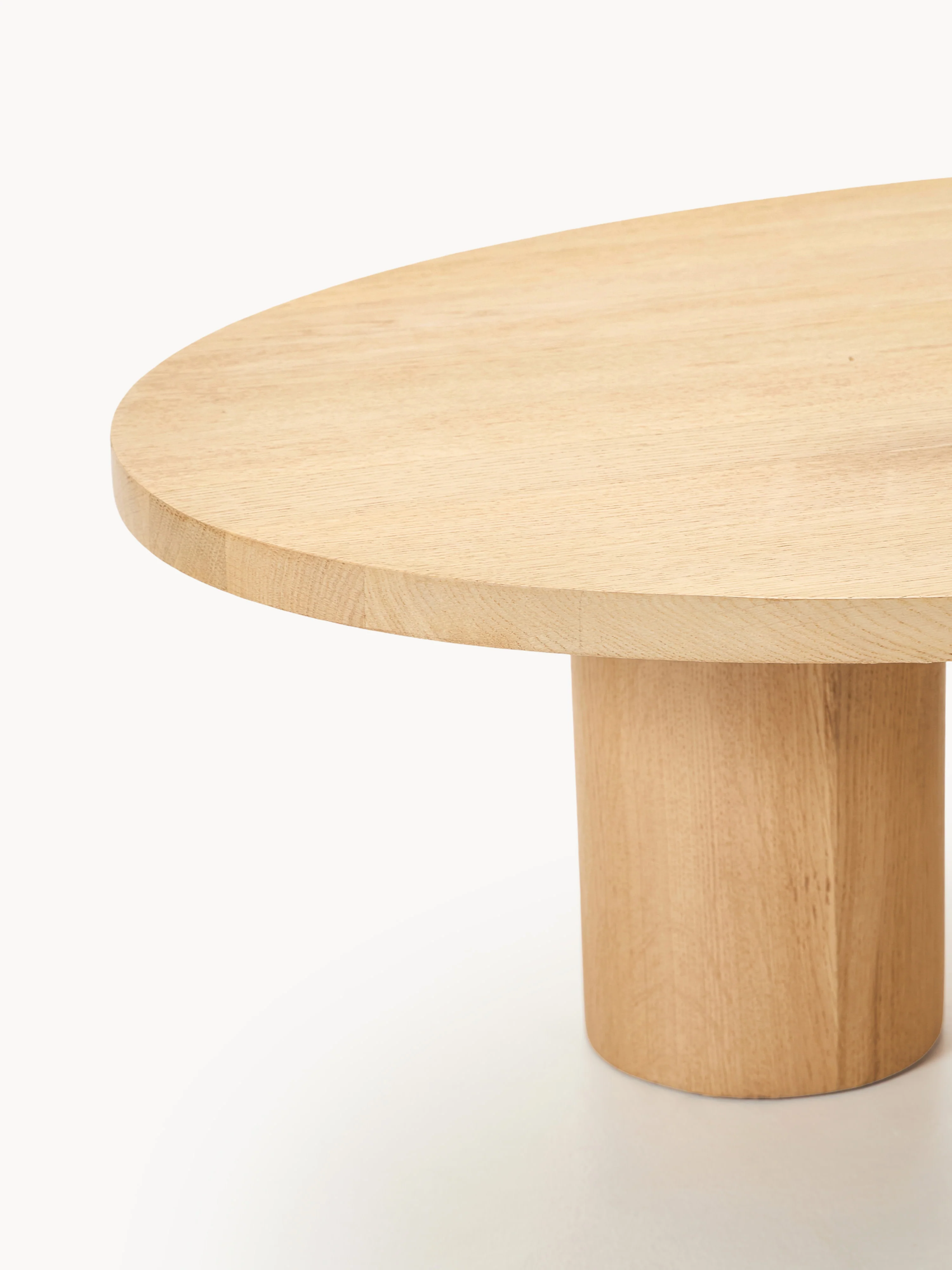 XL salontafel Didi van eikenhout in organische vorm