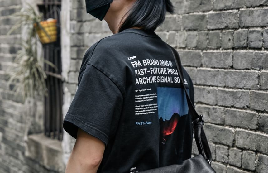 Wavecho - Effen imitatieleren crossbodytas