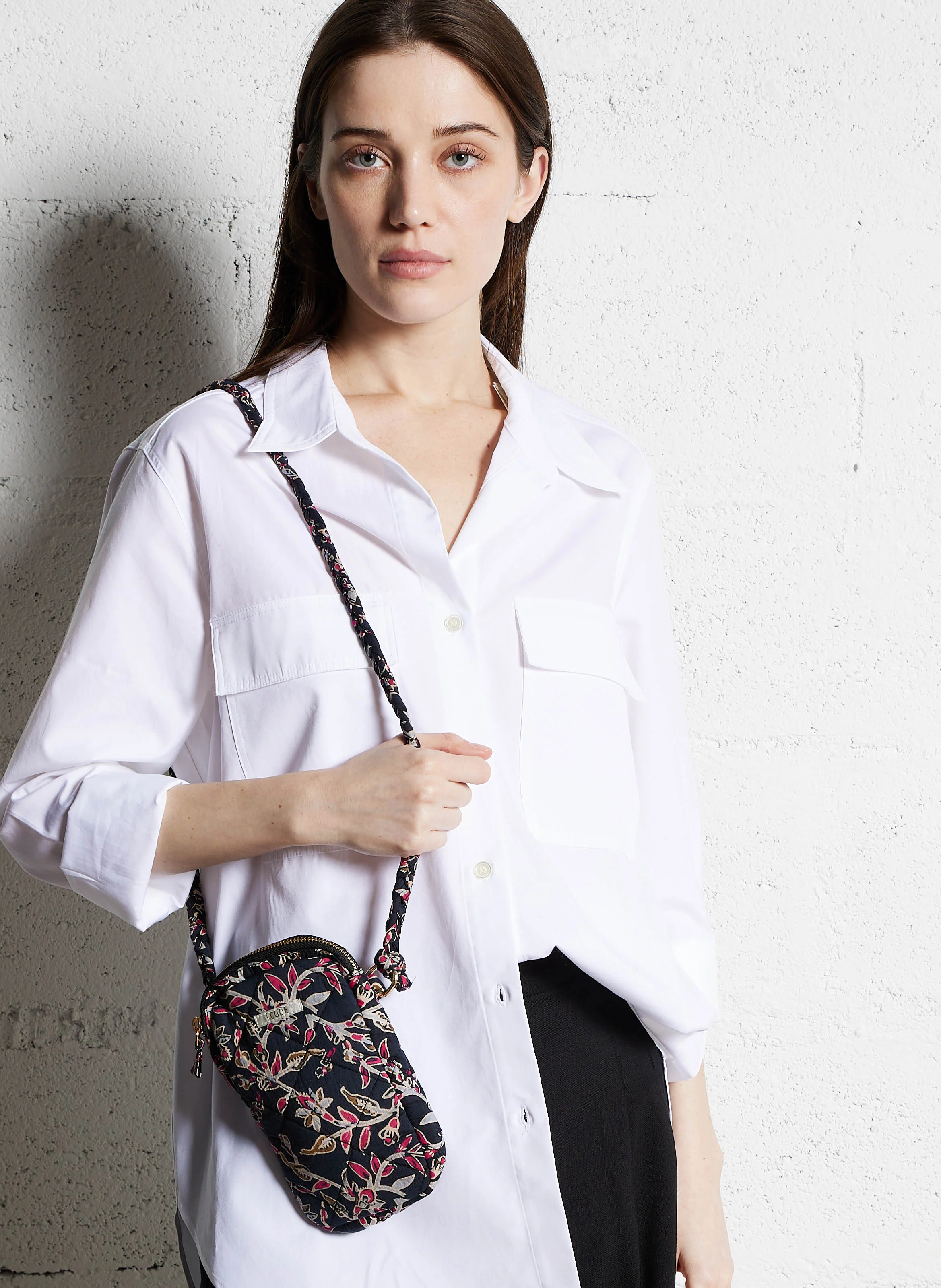 Sac bandoulière en coton | Noir