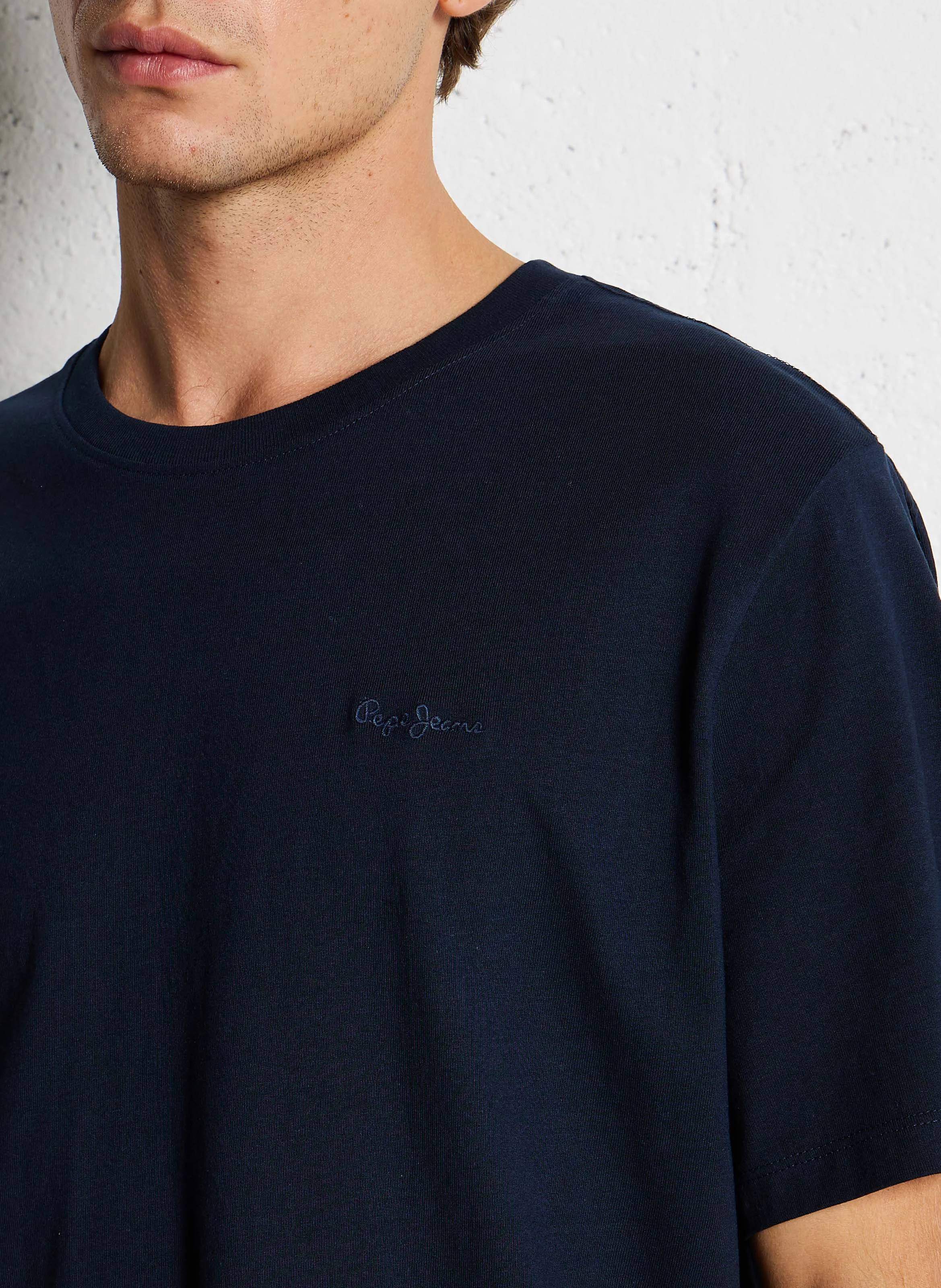 CONNOR - Tee-shirt col rond en coton | Bleu