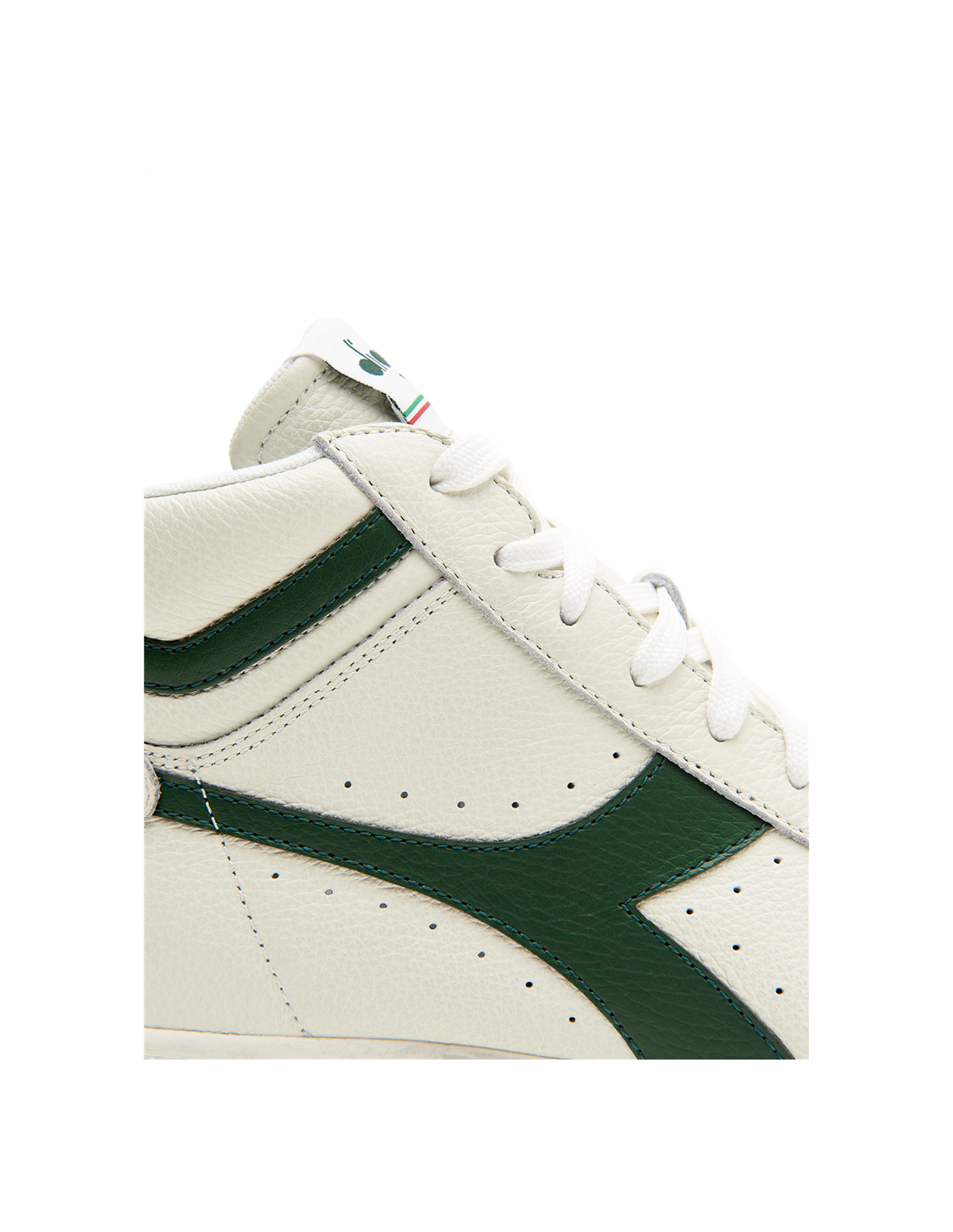 diadora Sneakers montantes mixte game l hi waxed cuir blanc/vert