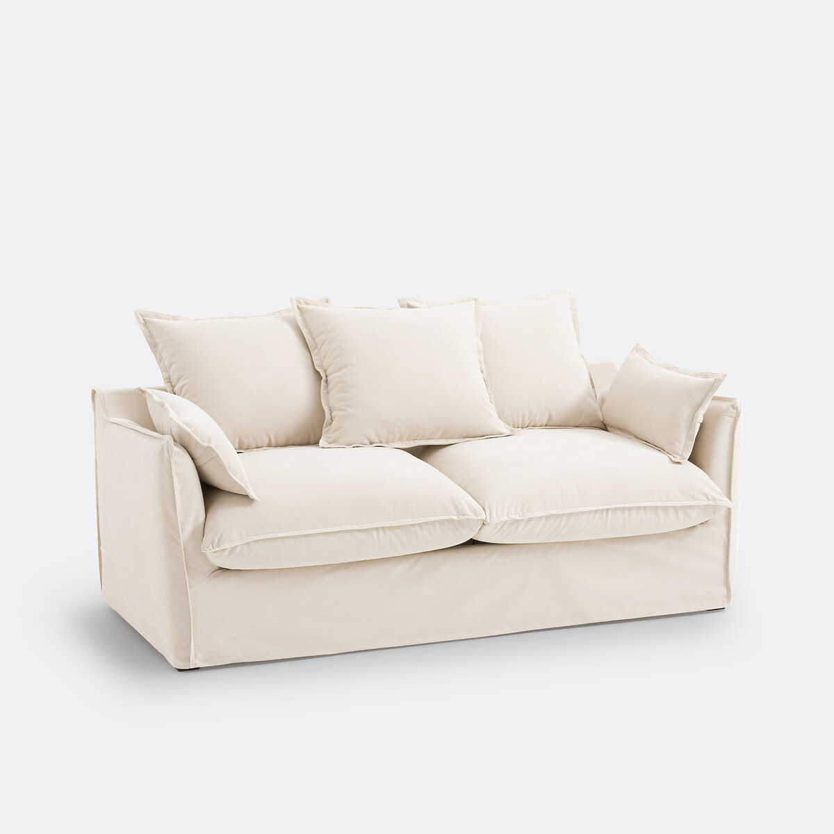 LA REDOUTE INTERIORS<br>Sofá-cama H14 cm, veludo, Odna