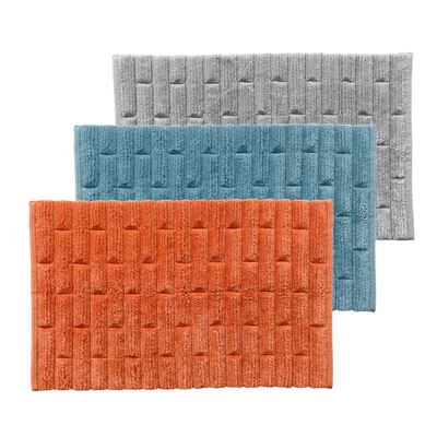 Tapis de bain en coton antidérapant motif briques