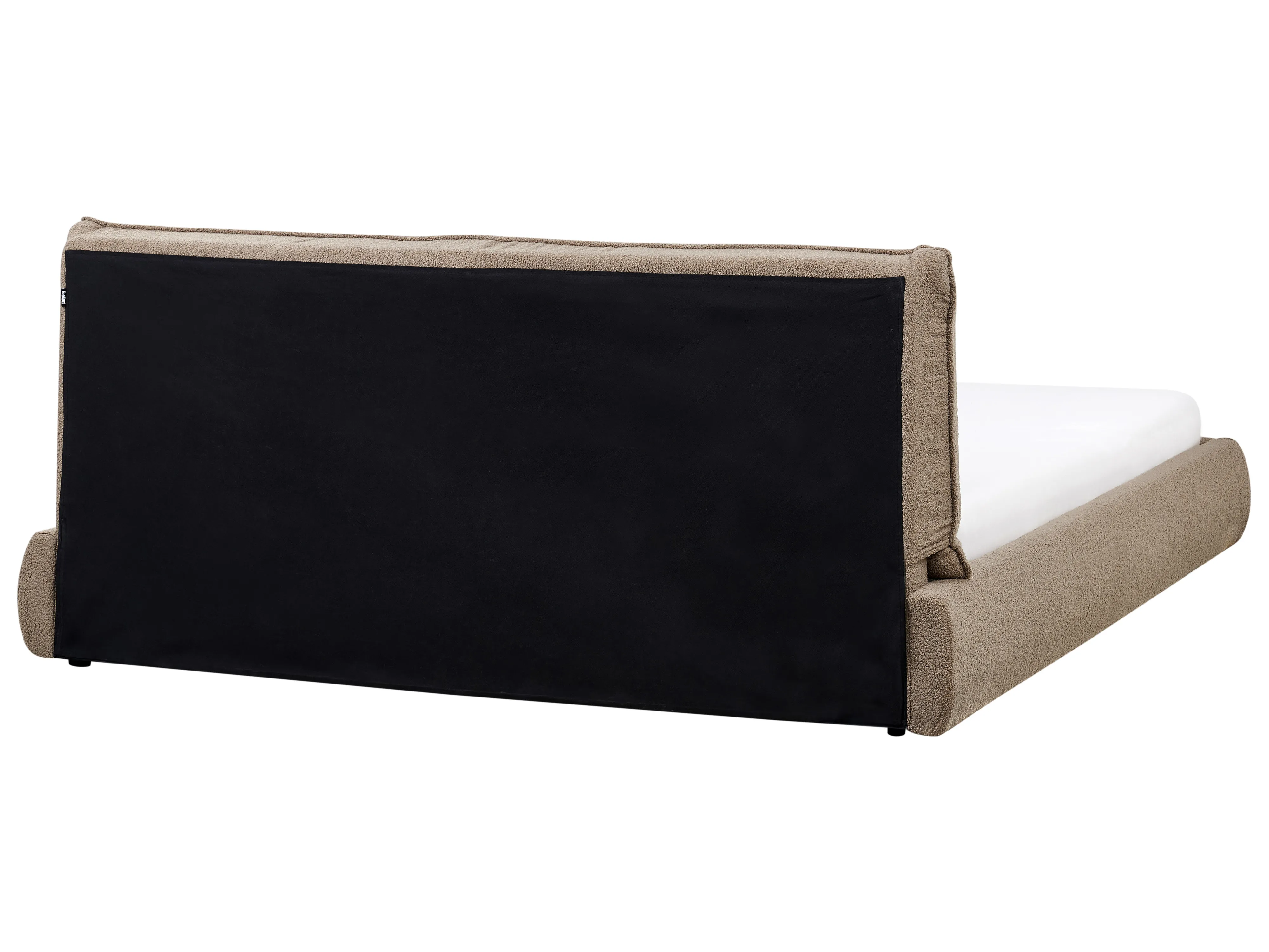 Bed Bouclé VINAY 180 x 200 cm Bruin