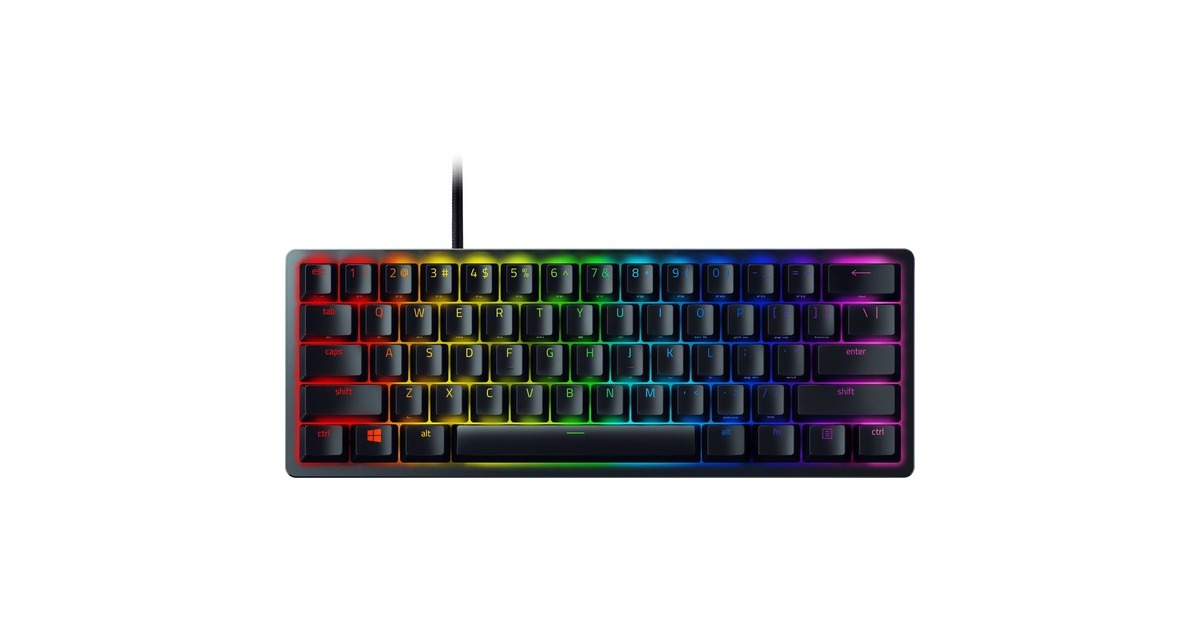RazerHuntsman Mini, gaming toetsenbord  (Zwart, US lay-out, Razer Linear Optical (Red), RGB leds, TKL)
