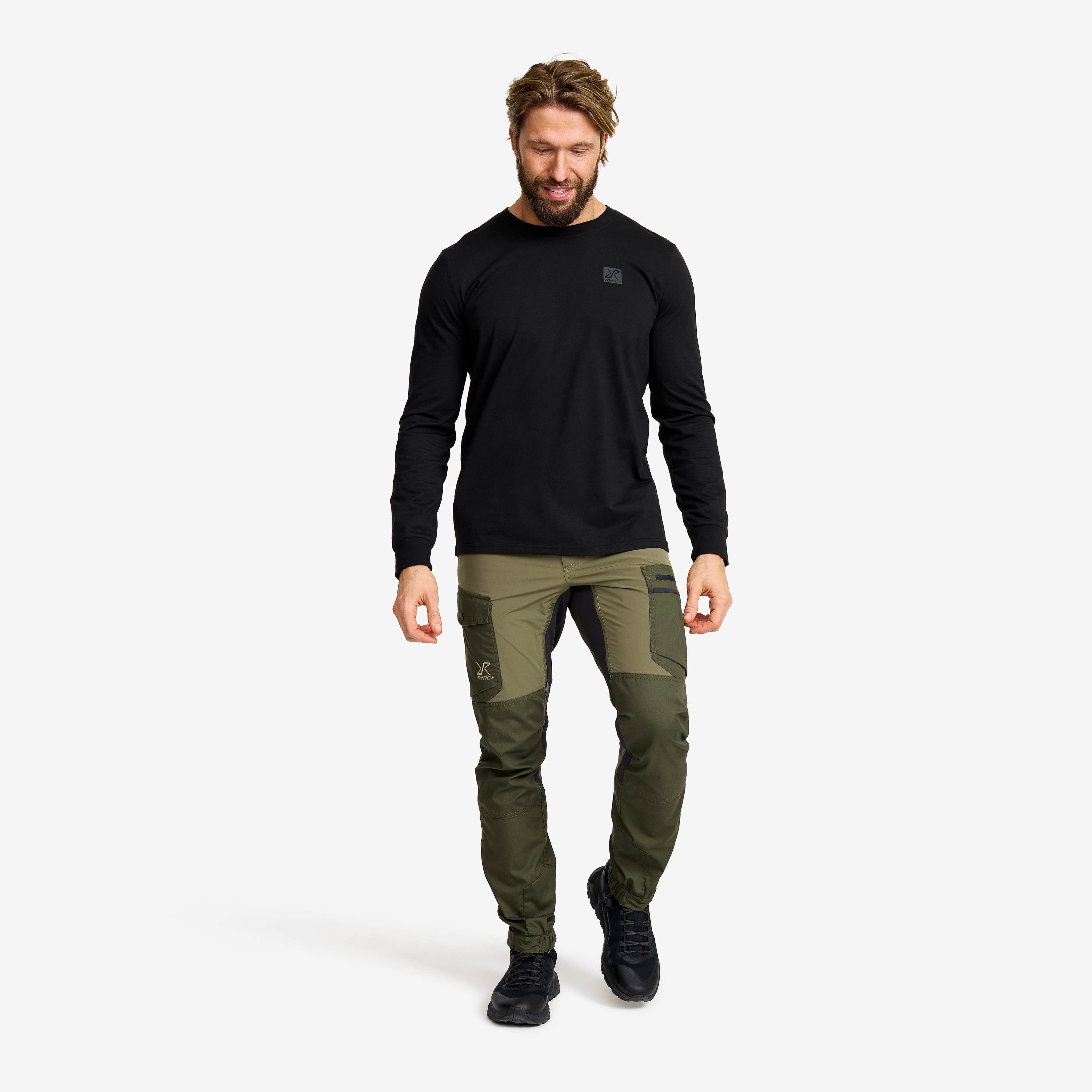 Easy Long-sleeved T-shirt Herre Black