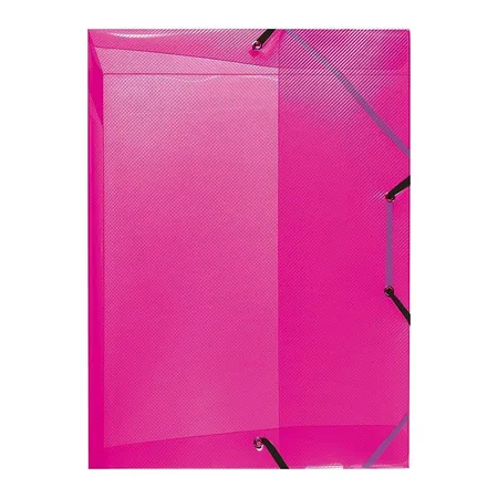 Herlitz Heftbox aus PP, DIN A4, transparent himbeer-rot