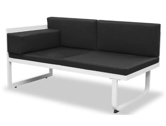 LES TENDANCES - Salon extérieur Salon de jardin-noir-8 places-379x193x60-122901