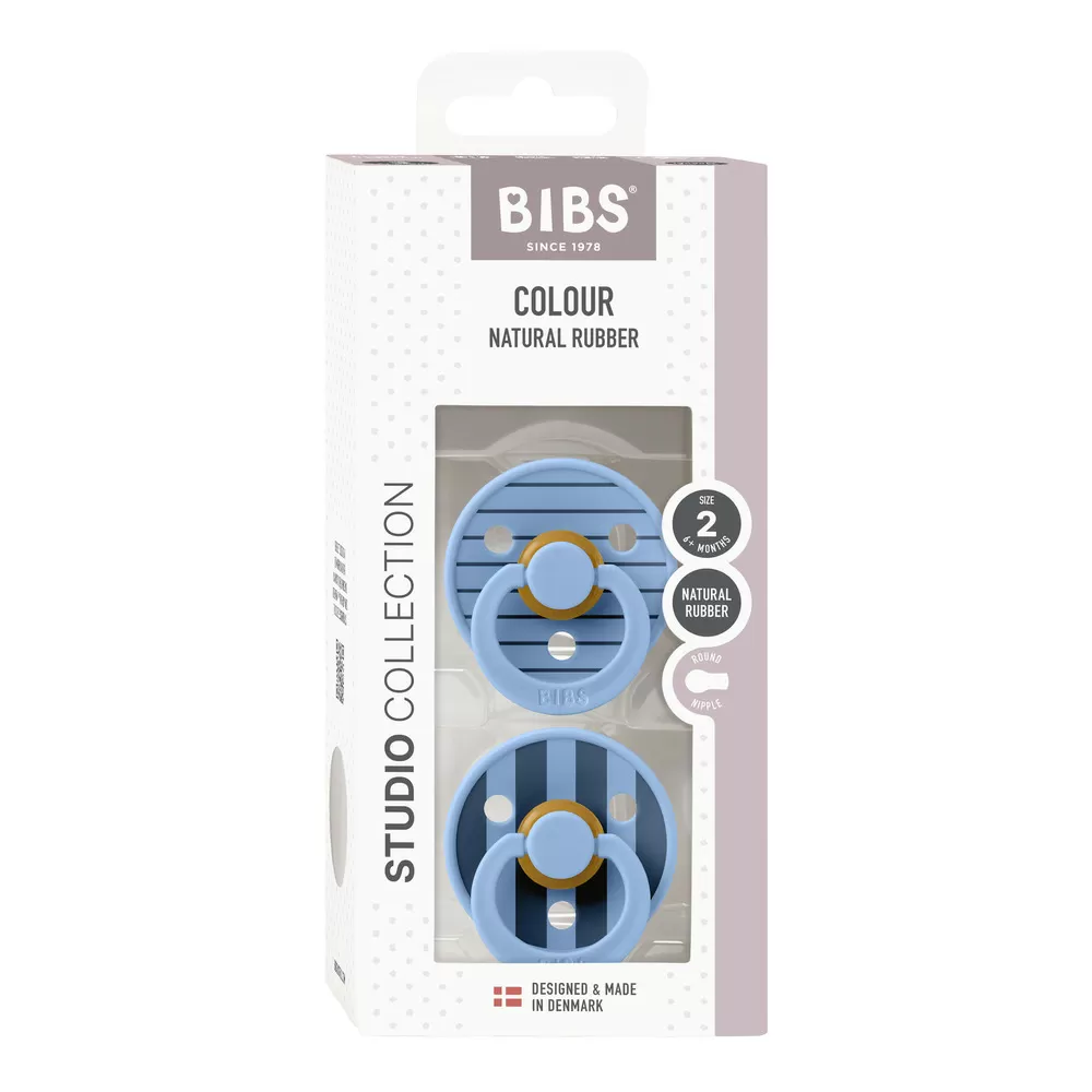 BIBS Studio Colour Pin Latex Sky Blue Mix 2 pak - Flere størrelser