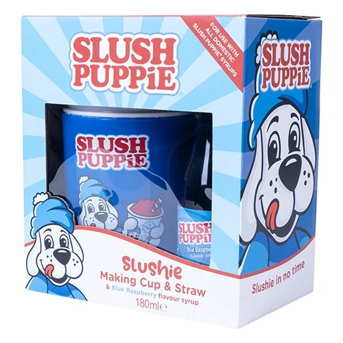 SLUSH PUPPiE Making Cup & Original Blueberry Syrup Set - Blue