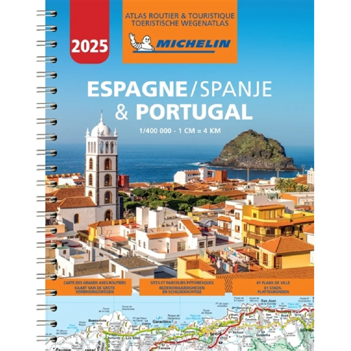 Espagne & Portugal 2025 : atlas routier & touristique. Spanje & Portugal 2025 : toeristische Wegenatlas