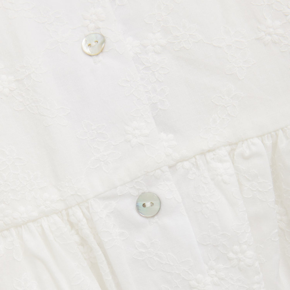 Køb Huttelihut Antique White Kjole Ss Embroidery
