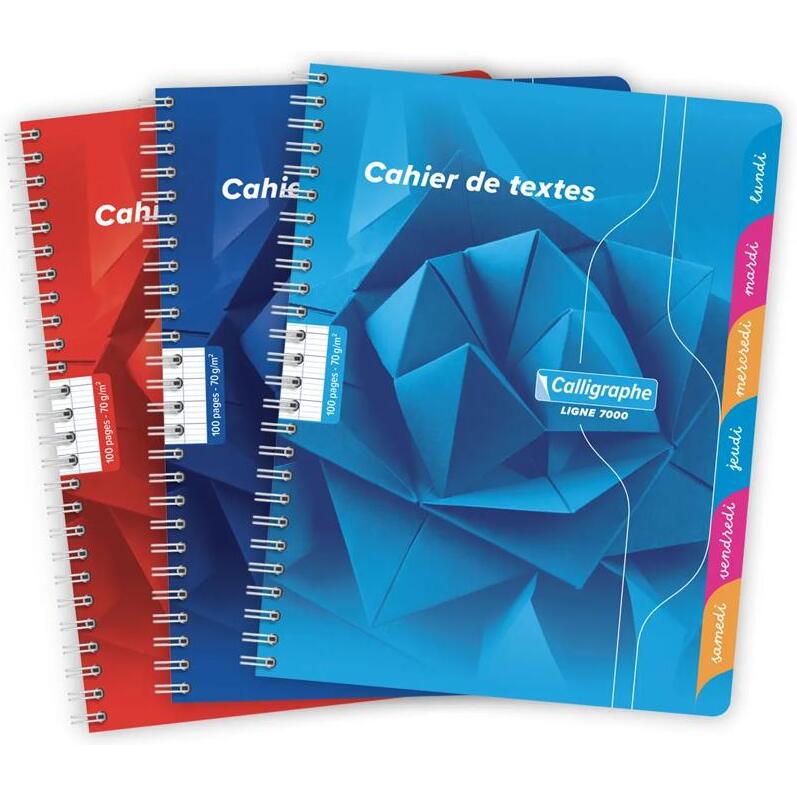 Textes reliure intégrale 7000 17x22 cm 100 pages grands carreaux 70 g - Assortis