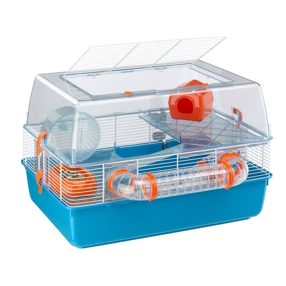 Ferplast cage pour rongeurs duna fun pour hamsters, souris, en plastique et métal, accessoires inclus : mangeoire, abreuvoir,