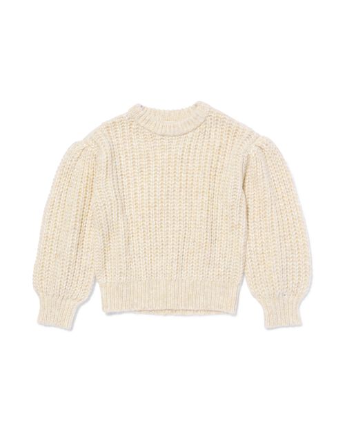pull enfant avec laine blanc cassé
