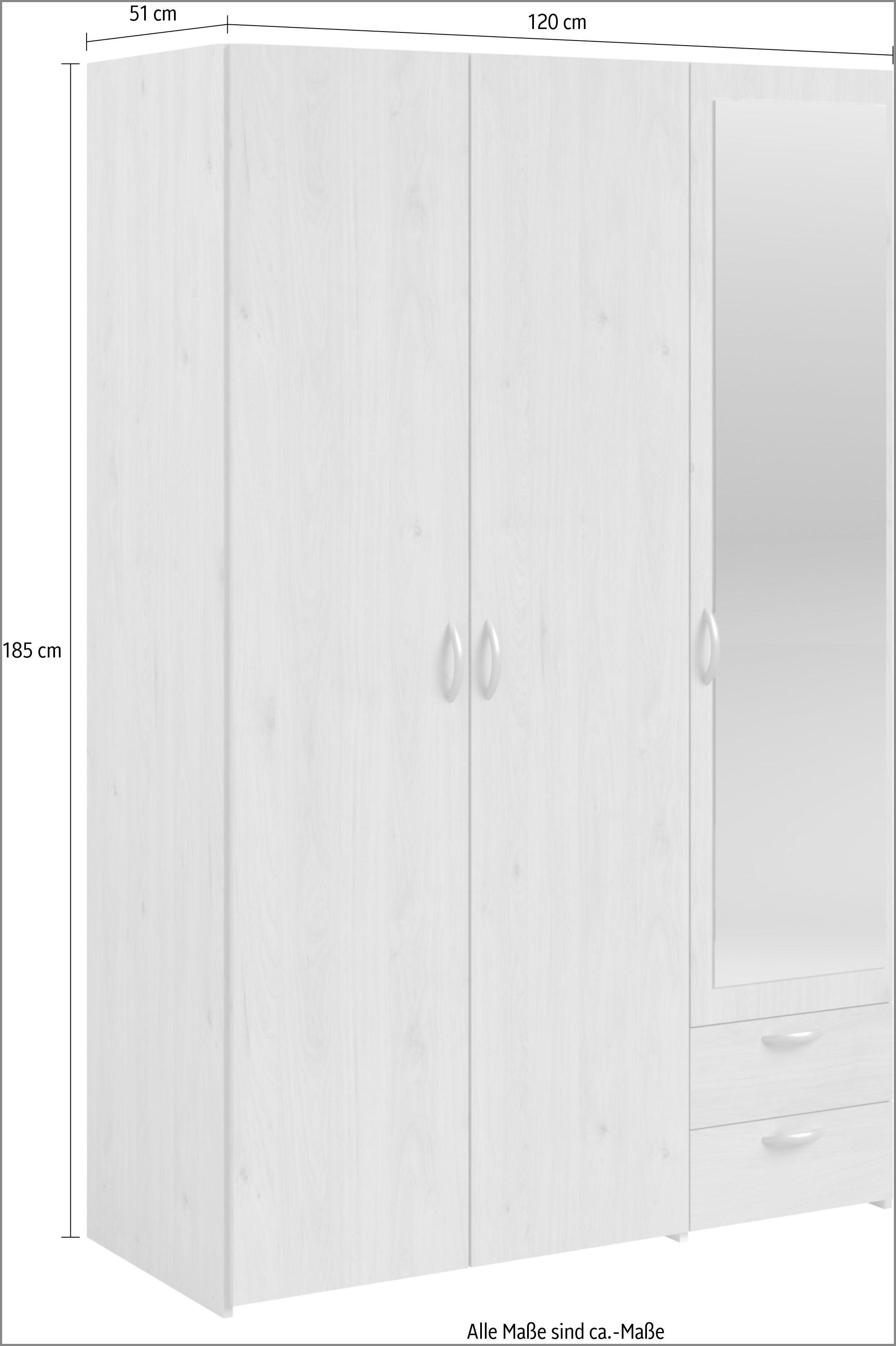 Parisot Drehtürenschrank »Daily« 1 Stk. tlg. eine Tür mit Spiegel